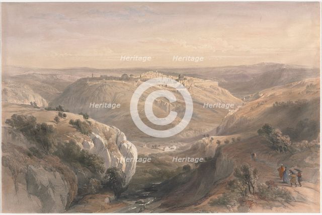 Jerusalem from the South, 1839. Creator: David Roberts (British, 1796-1864).