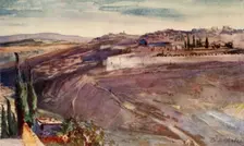Jerusalem from the Traditional Spot on the Mount of Olives Where Christ Wept Over The City 1902. Creator: John Fulleylove
