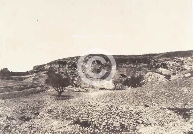 Jérusalem, Grotte de Jérémie, 1854. Creator: Auguste Salzmann.