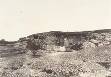 Jérusalem, Grotte de Jérémie, 1854. Creator: Auguste Salzmann