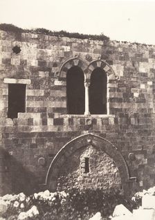 Jérusalem, Hospital de Sainte-Hélène, Face Sud, 1854. Creator: Auguste Salzmann