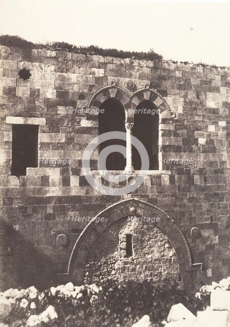 Jérusalem, Hospital de Sainte-Hélène, Face Sud, 1854. Creator: Auguste Salzmann.