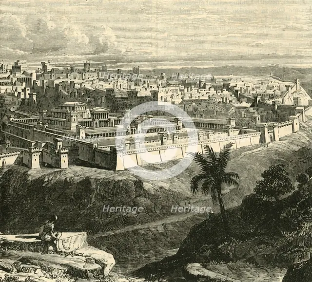'Jerusalem in the Time of Jesus Christ, Showing the Temple as restored by Herod the Great', 1890.   Creator: Unknown.