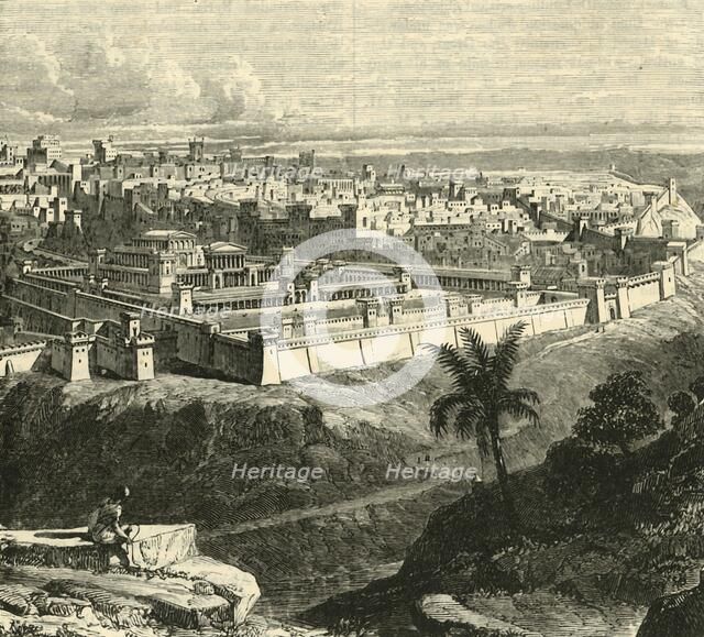 'Jerusalem in the Time of Jesus Christ, Showing the Temple as restored by Herod the Great', 1890.   Creator: Unknown.
