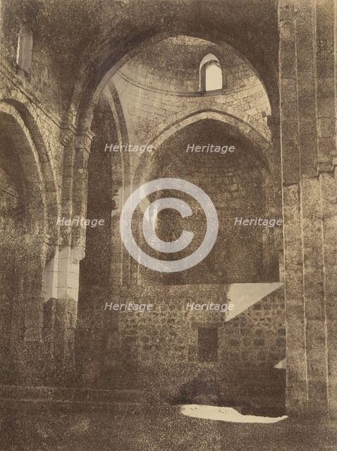 Jérusalem. Intérieur de l'église Ste Anne., 1860 or later. Creator: Louis de Clercq.