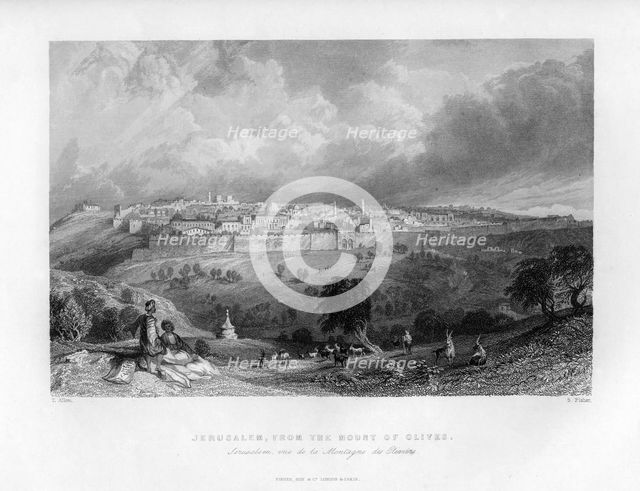 Jerusalem, Israel, 1841.Artist: Sam Fisher