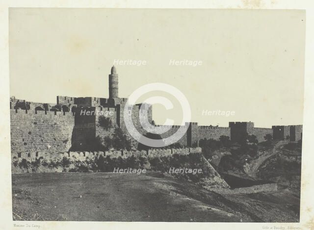 Jérusalem, Partie Occidentale Des Murailles; Palestine, 1849/51, printed 1852. Creator: Maxime du Camp.