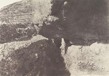 Jérusalem, Piscine de Siloe, Canal taillé dans le roc, 1854. Creator: Auguste Salzmann