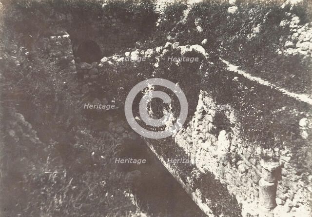 Jérusalem, Piscine de Siloe, Détails, 1854. Creator: Auguste Salzmann.