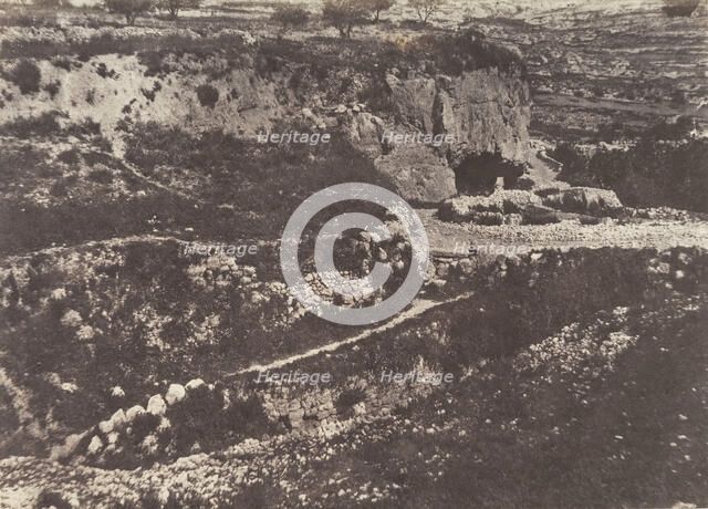 Jérusalem, Piscine de Siloe, Vue générale, 1854. Creator: Auguste Salzmann.