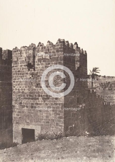 Jérusalem, Porte de Mograbins, 1854. Creator: Auguste Salzmann.