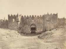 Jérusalem. Porte de Damas ou des colonnes (Bab-el-Ahmoud), 1860 or later. Creator: Louis de Clercq