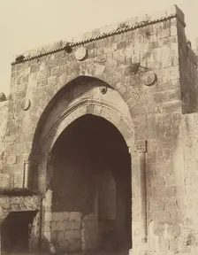 Jérusalem. Porte de Damas (Bab-el-Ahmoud), 1860 or later. Creator: Louis de Clercq