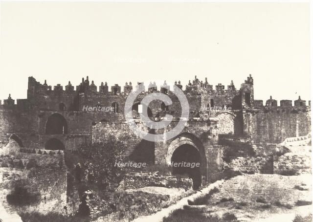 Jérusalem, Porte de Damas, Intérieur, 1854. Creator: Auguste Salzmann.