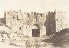 Jérusalem, Porte de Damas, Vue extérieure, 1854. Creator: Auguste Salzmann