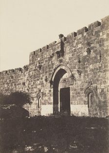 Jerusalem, Porte de David, between 1850 and 1854, printed between 1854 and 1856. Creator: Auguste Salzmann