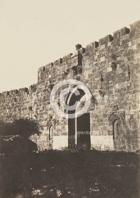 Jerusalem, Porte de David, between 1850 and 1854, printed between 1854 and 1856. Creator: Auguste Salzmann.