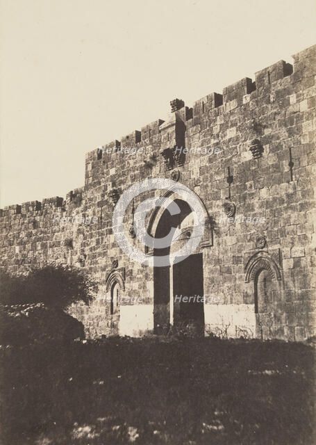 Jerusalem, Porte de David, between 1850 and 1854, printed between 1854 and 1856. Creator: Auguste Salzmann.