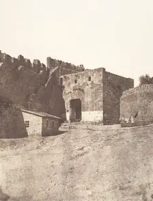 Jérusalem, Porte de David, Intérieur, 1854. Creator: Auguste Salzmann