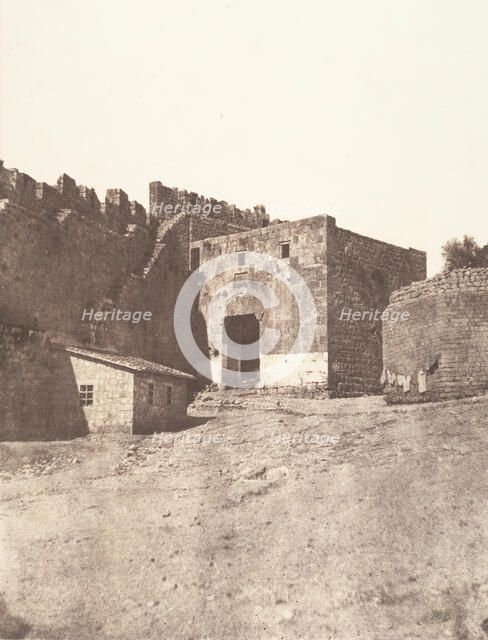 Jérusalem, Porte de David, Intérieur, 1854. Creator: Auguste Salzmann.