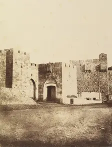 Jérusalem. Porte de Hebron et de Jaffa. (Bab-el-Khalil), 1860 or later. Creator: Louis de Clercq