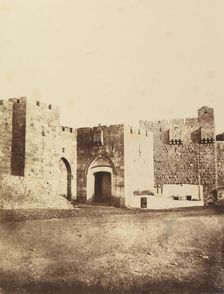 Jérusalem. Porte de Hebron et de Jaffa. (Bab-el-Khalil), 1860 or later. Creator: Louis de Clercq