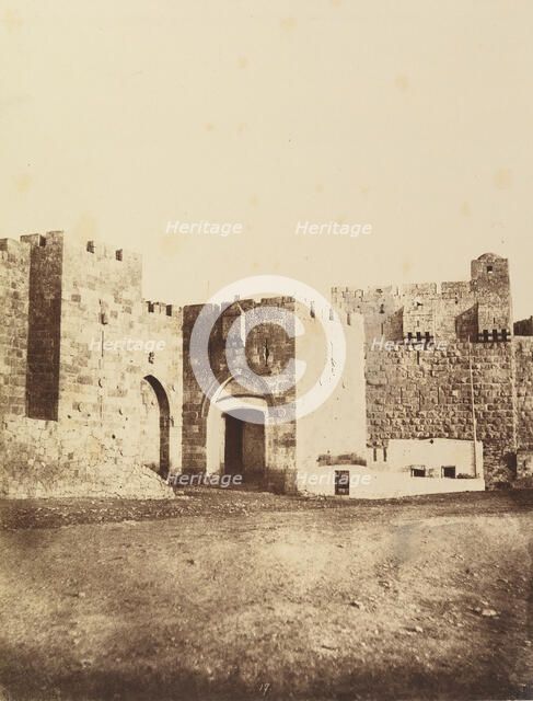 Jérusalem. Porte de Hebron et de Jaffa. (Bab-el-Khalil), 1860 or later. Creator: Louis de Clercq.