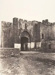 Jérusalem, Porte de Jaffa, Intérieur, 1854. Creator: Auguste Salzmann