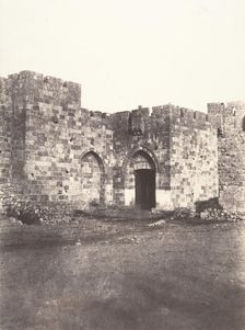 Jérusalem, Porte de Jaffa, Vue générale, 1854. Creator: Auguste Salzmann