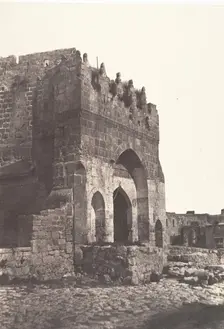 Jérusalem, Porte de la citadelle, 1854. Creator: Auguste Salzmann