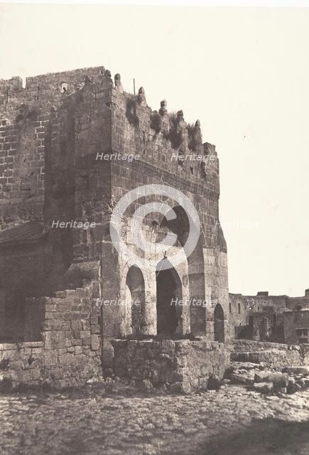 Jérusalem, Porte de la citadelle, 1854. Creator: Auguste Salzmann.