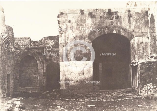 Jérusalem, Porte Saint-étienne, Intérieur, 1854. Creator: Auguste Salzmann.