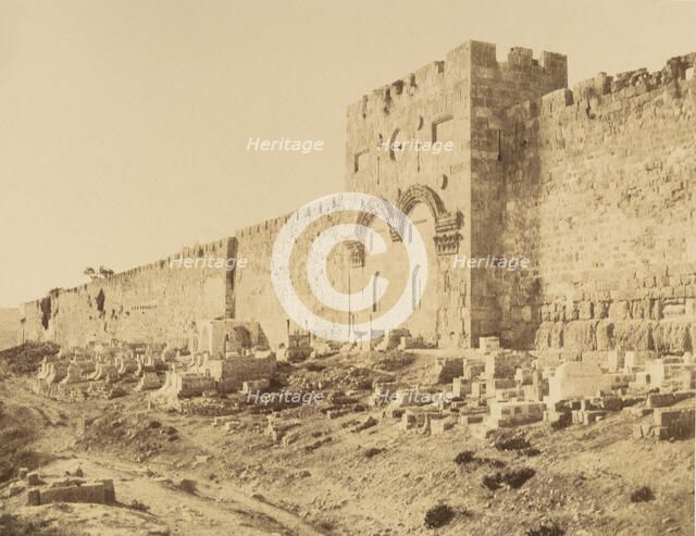 Jérusalem. Portes Dorées, 1860 or later. Creator: Louis de Clercq.