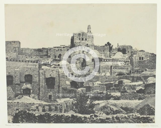 Jérusalem, Quartier Occidental; Palestine, 1849/51, printed 1852. Creator: Maxime du Camp.