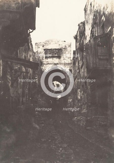 Jérusalem, Rue du quartier arabe, 2, 1854. Creator: Auguste Salzmann.