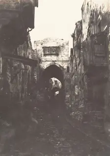 Jérusalem, Rue du quartier arabe, 2, 1854. Creator: Auguste Salzmann