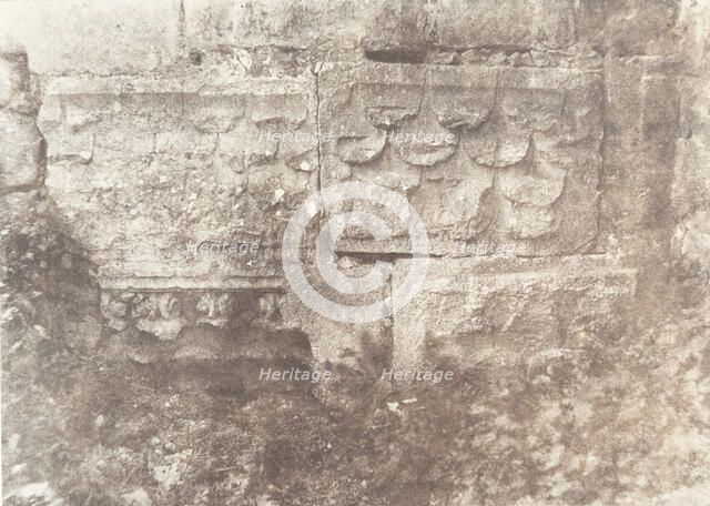Jérusalem, Restes de scupltures judaïques, 1854. Creator: Auguste Salzmann.