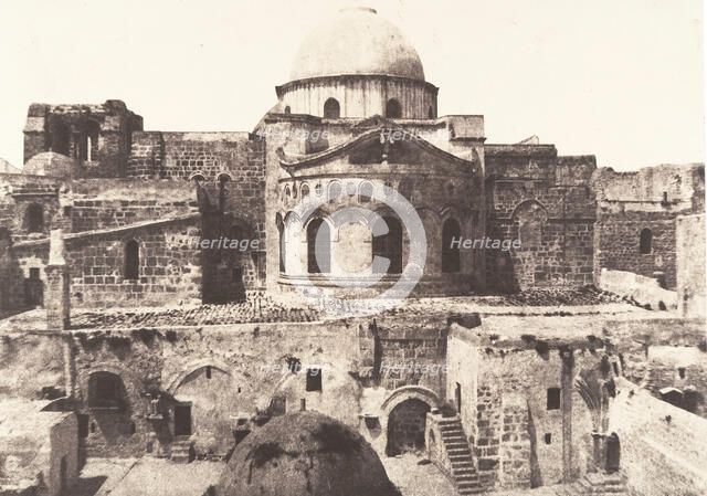 Jérusalem, Saint Sépulcre, abside, 1854. Creator: Auguste Salzmann.