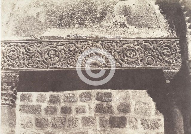 Jérusalem, Saint-Sépulcre, Bas-relief (porte murée), 1854. Creator: Auguste Salzmann.