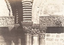 Jérusalem, Saint Sépulcre, détails des chapiteaux, 1854. Creator: Auguste Salzmann