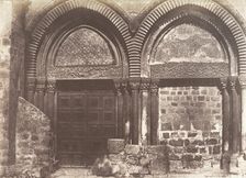 Jérusalem, Saint-Sépulcre, Entrée principale, 1854. Creator: Auguste Salzmann