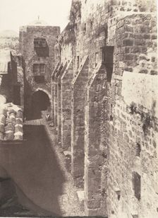 Jérusalem, Saint-Sépulcre, Face Ouest, Rue du Patriarche, 1854. Creator: Auguste Salzmann