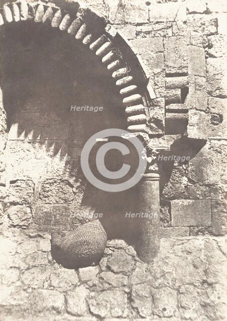 Jérusalem, Saint-Sépulcre, Porte Ouest, 1854. Creator: Auguste Salzmann.