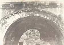 Jérusalem, Sainte-Marie-la-Grande, Détails de la porte, 1854. Creator: Auguste Salzmann