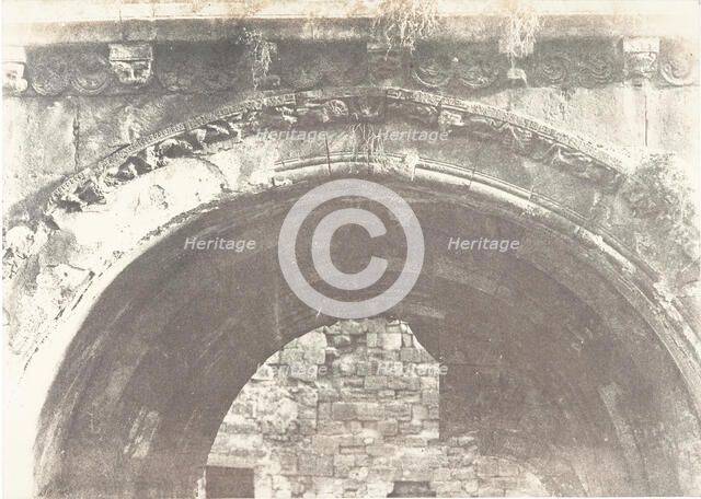Jérusalem, Sainte-Marie-la-Grande, Détails de la porte, 1854. Creator: Auguste Salzmann.