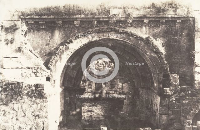 Jérusalem, Sainte-Marie-la-Grande, Portail, 1854. Creator: Auguste Salzmann.