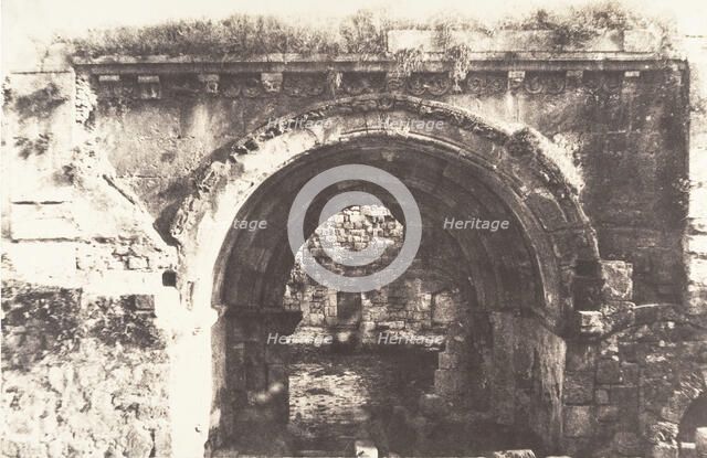 Jérusalem, Sainte-Marie-la-Grande, Portail, 1854. Creator: Auguste Salzmann.