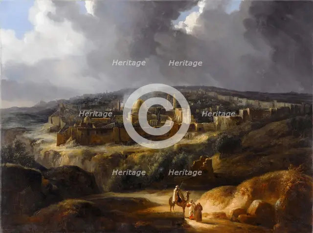 Jerusalem seen from Mount Josaphat. Artist: Forbin, Auguste de (1777-1841)