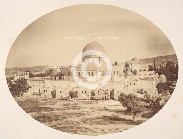 Jerusalem, Site of the Temple on Mount Moriah, 1857. Creator: John Anthony.