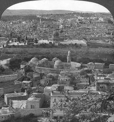 Jerusalem the Holy City, rescued from the Turks Palestine, World War I, c1917-1918. Artist: Realistic Travels Publishers